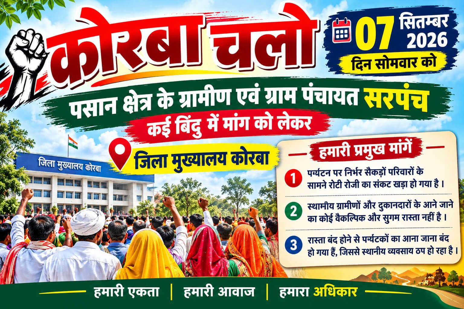 कोरबा : विकास के नाम पर रेलवे की मनमानी: उदरदा पर्यटन स्थल का रास्ता किया बंद, ग्रामीणों ने दी 10 दिन में ‘चक्काजाम’ की खुली चेतावनी